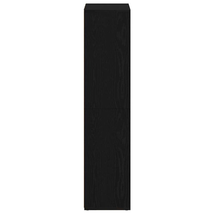 bogreol 66x30x130 cm konstrueret træ sort egetræsfarve
