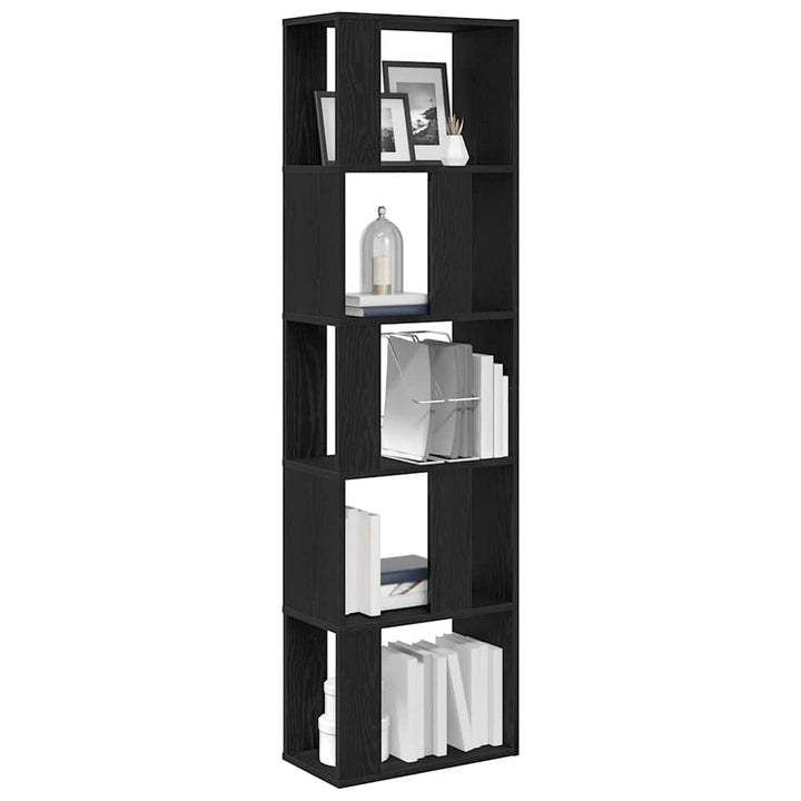 bogreol/rumdeler 45x24x159 cm konstrueret træ sort-eg