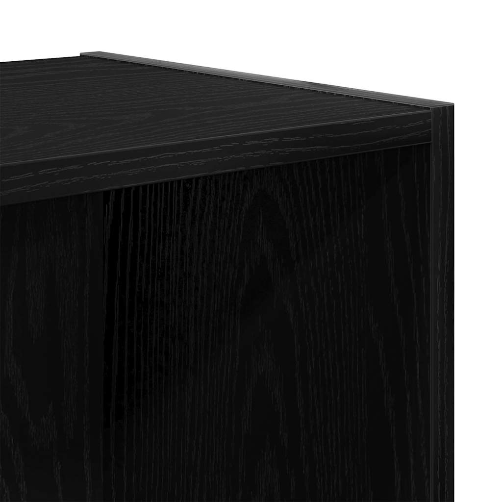 Bogskab med hylde Sort eg 143 x 30 x 36 cm Konstrueret træ