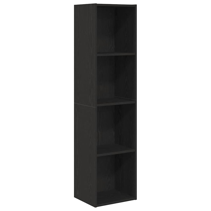 Bogskab Vægmonteret Sort eg 143 x 30 x 36 cm Konstrueret træ