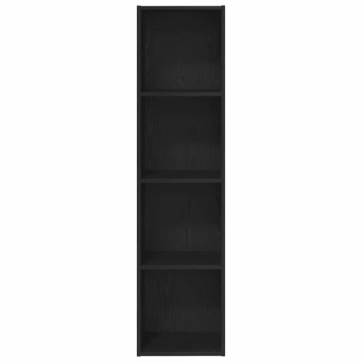 Bogskab Vægmonteret Sort eg 143 x 30 x 36 cm Konstrueret træ
