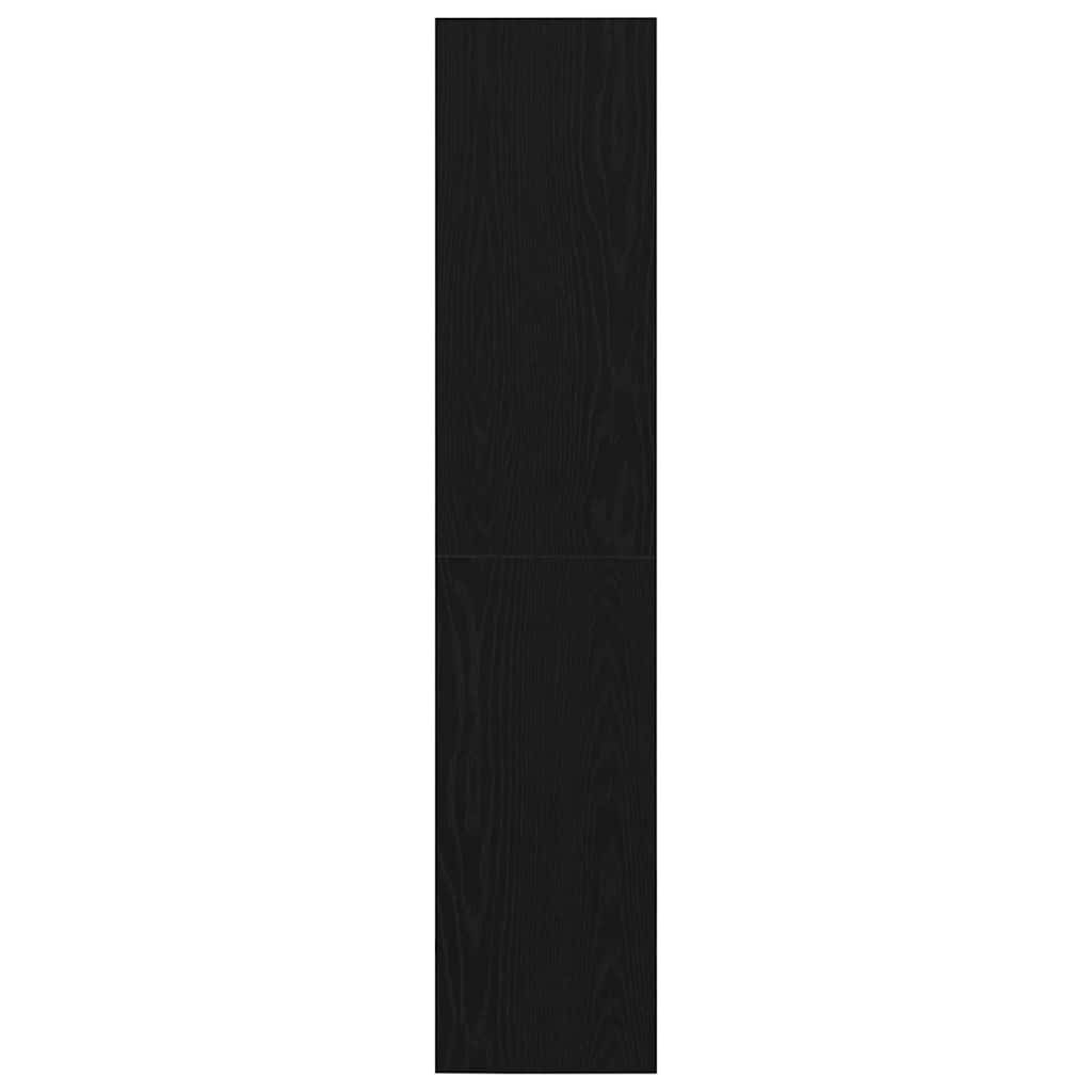 Bogskab Vægmonteret Sort eg 143 x 30 x 36 cm Konstrueret træ