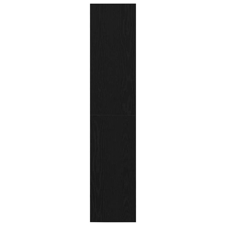 Bogskab Vægmonteret Sort eg 143 x 30 x 36 cm Konstrueret træ