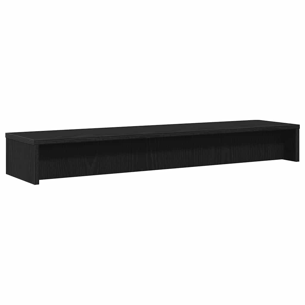 skærmstativ sort egetræ 100x24x13 cm konstrueret træ