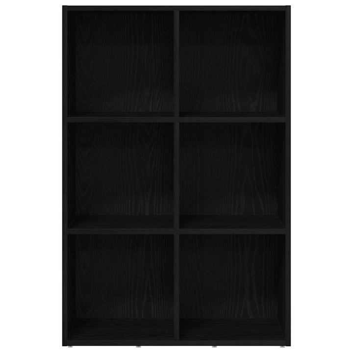 bogskab 66x30x98 cm konstrueret træ sort egetræsfarve