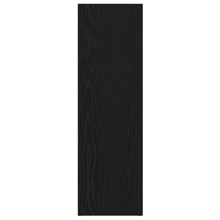 bogskab 66x30x98 cm konstrueret træ sort egetræsfarve