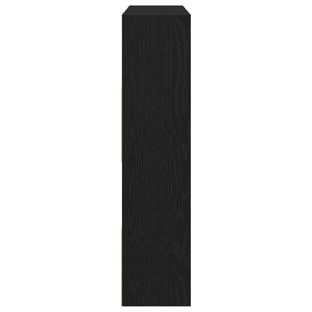 bogreol/rumdeler 105x24x102 cm sort egetræsfarve