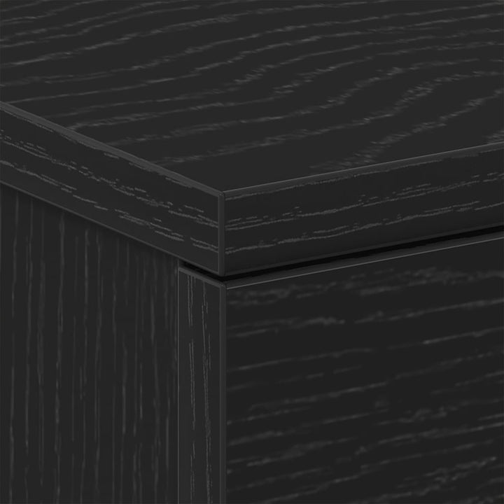 sengeborde 2 stk. sort eg 38x35x55 cm konstrueret træ