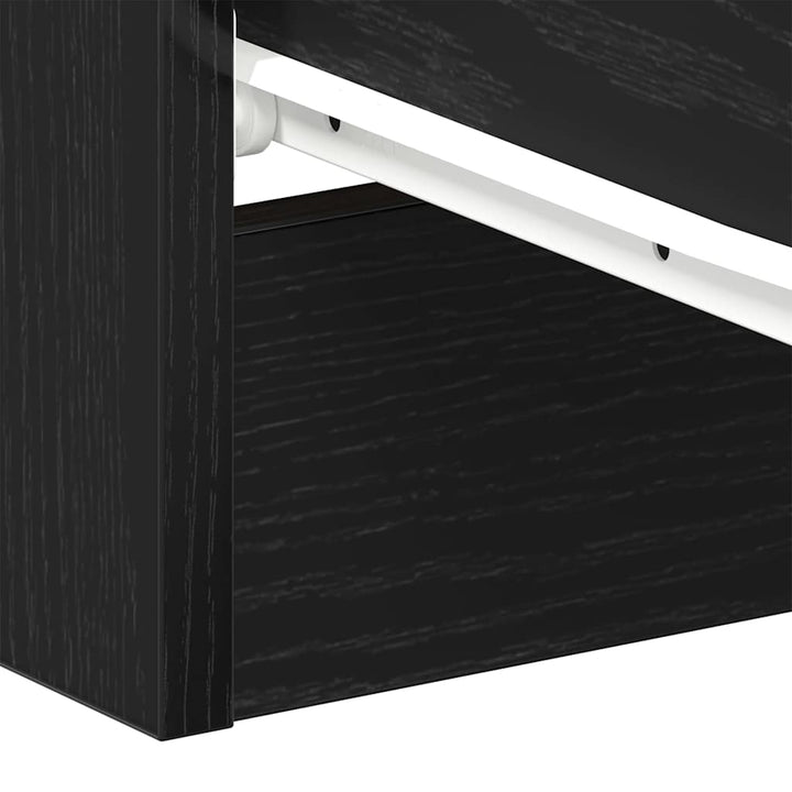 sengeborde 2 stk. sort eg 38x35x55 cm konstrueret træ