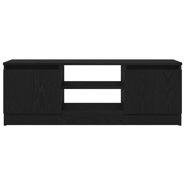 tv-bord 102x30x36 cm konstrueret træ sort egetræsfarve