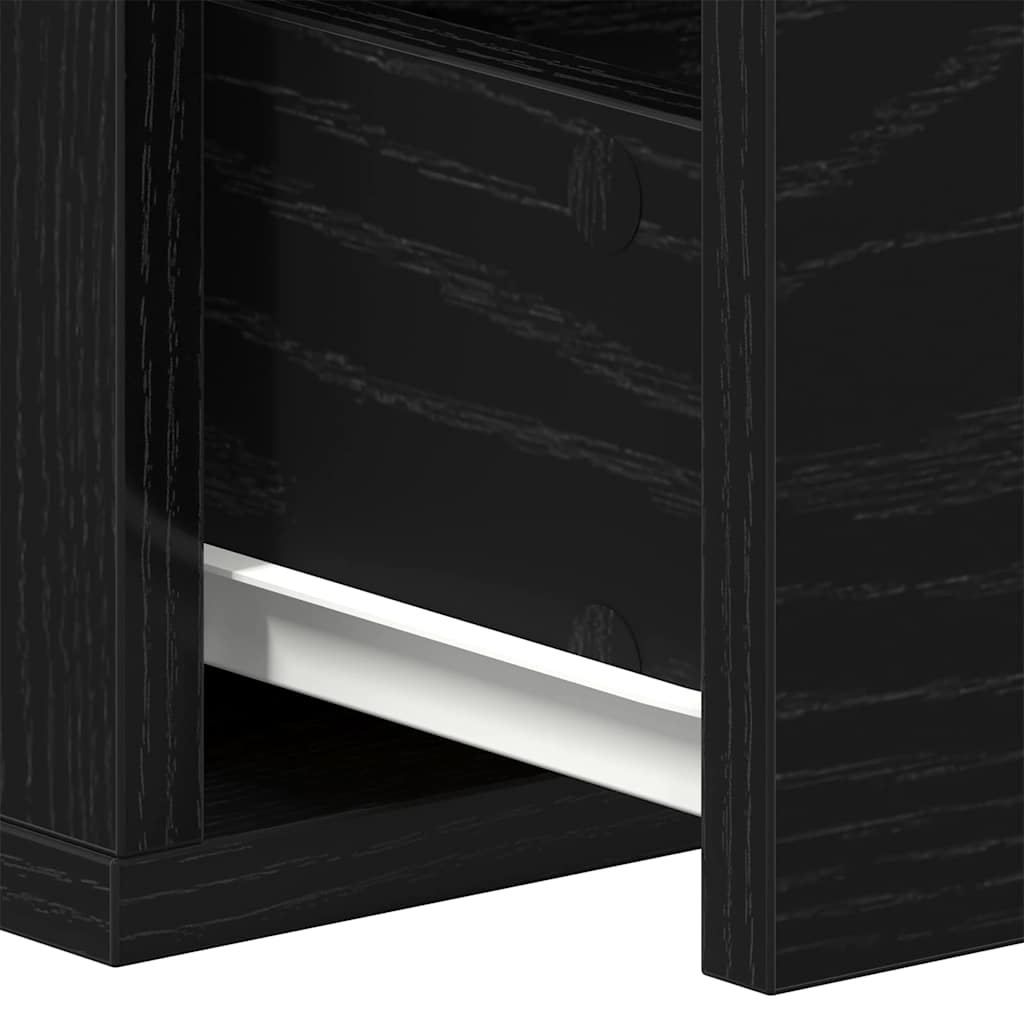 Vægskab med skuffe Sort eg 60 x 26 x 18,5 cm Konstrueret træ