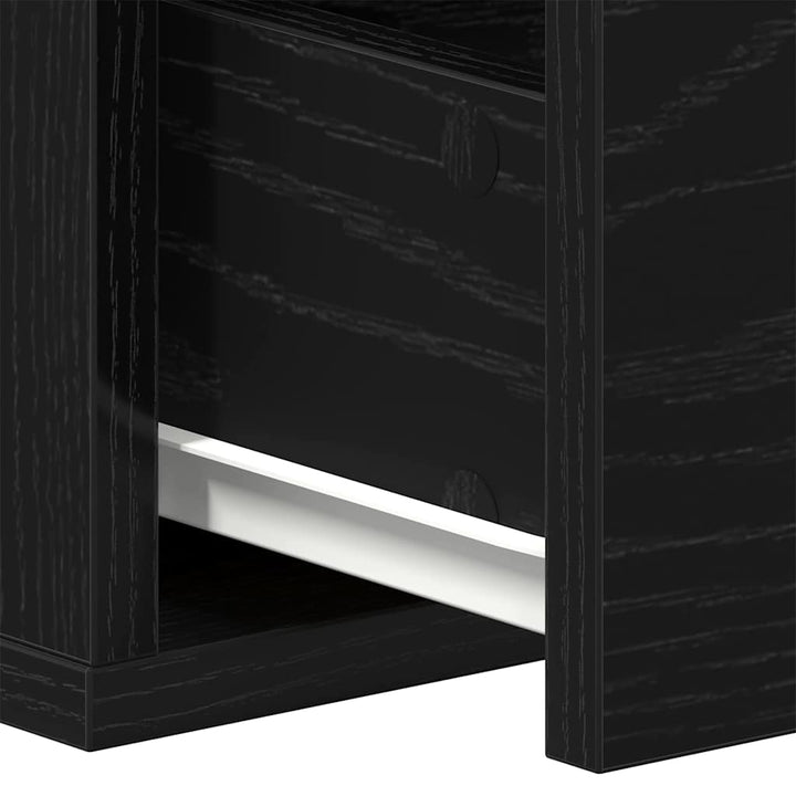 Vægskab med skuffe Sort eg 60 x 26 x 18,5 cm Konstrueret træ