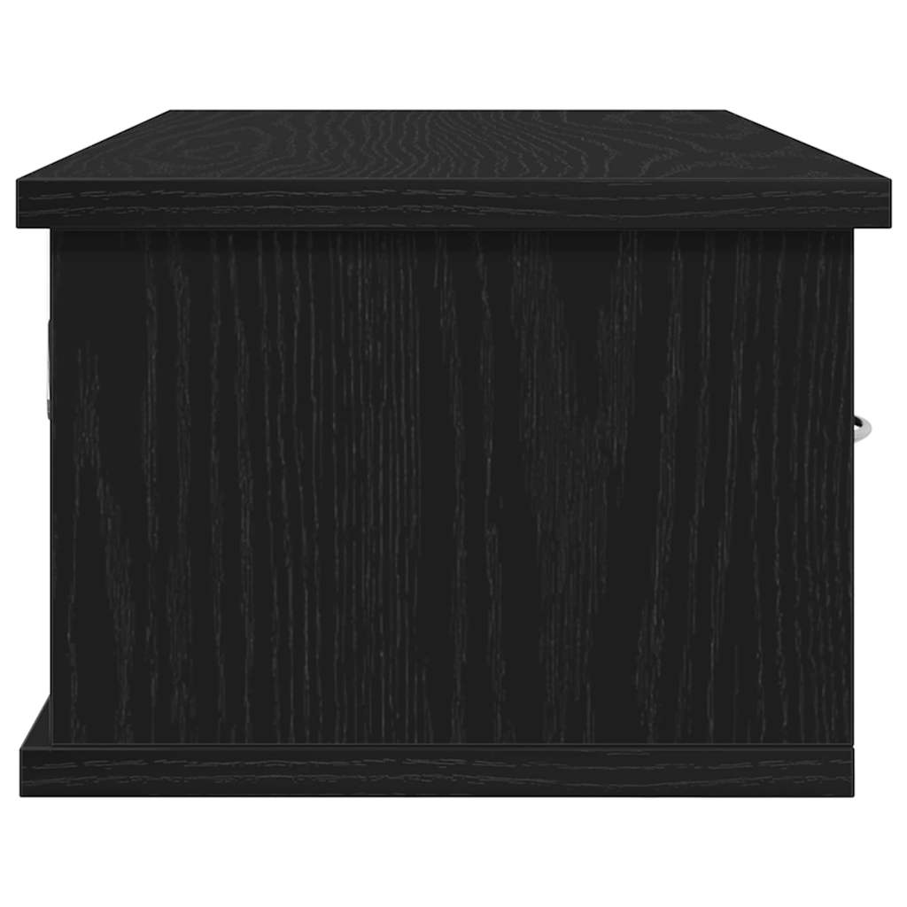 Vægskab med skuffe Sort eg 60 x 26 x 18,5 cm Konstrueret træ