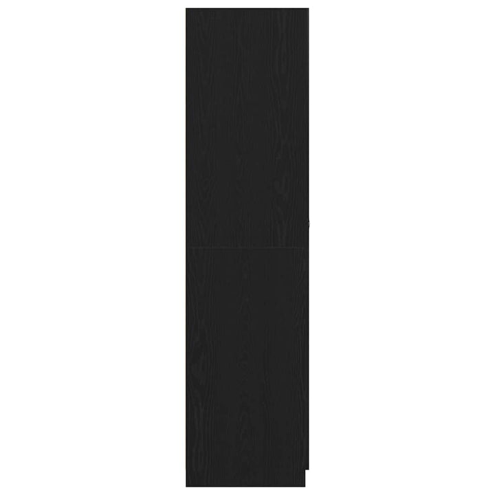 Garderobeskab med dør Sort eg 90 x 52 x 200 cm Konstrueret træ