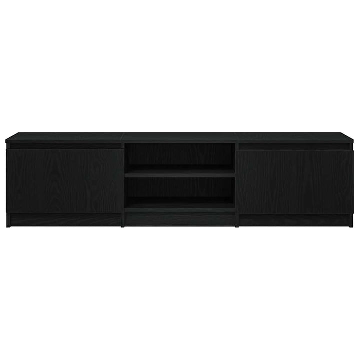 tv-bord 140x40x36 cm konstrueret træ sort egetræsfarve