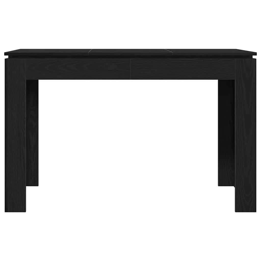 spisebord sort egetræ 120x60x76 cm konstrueret træ