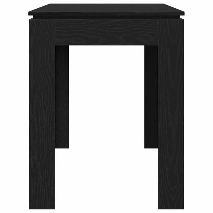 spisebord sort egetræ 120x60x76 cm konstrueret træ
