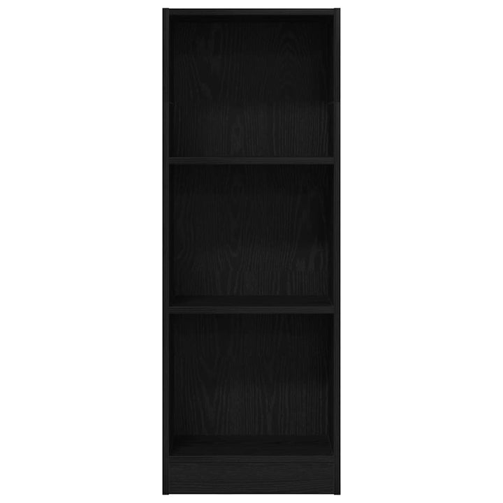 bogreol 40x24x109 cm konstrueret træ sort egetræsfarve