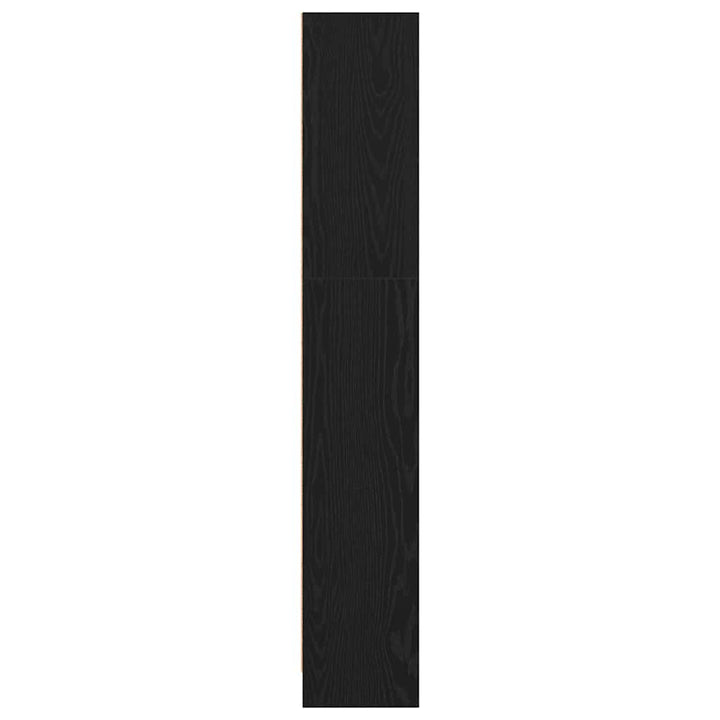 bogreol 40x24x143 cm konstrueret træ sort egetræsfarve