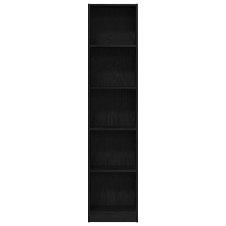 bogreol 40x24x176 cm konstrueret træ sort egetræsfarve