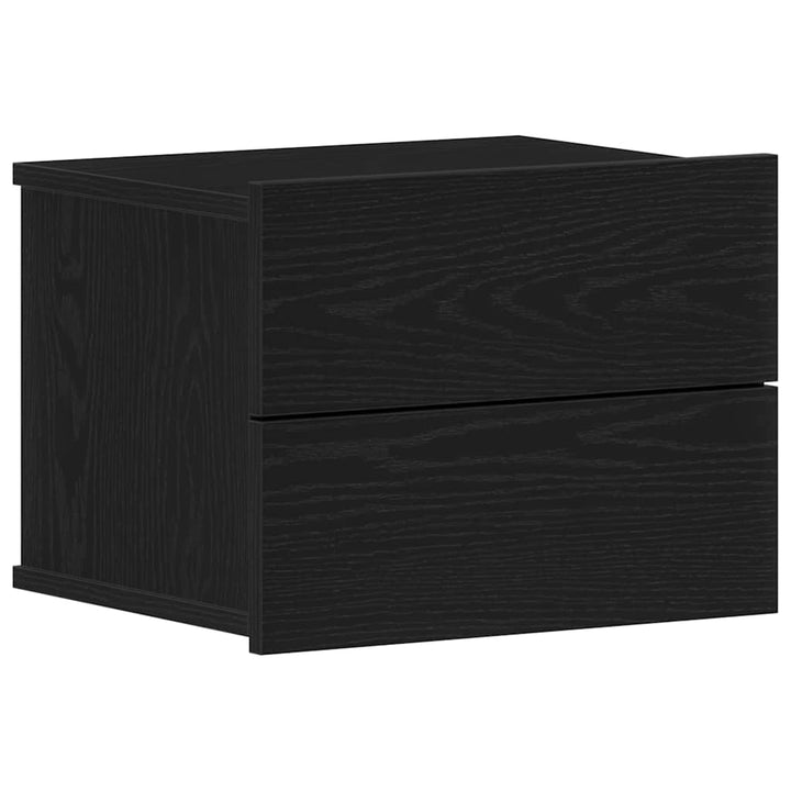 Natskab 2 pcs Sort eg 40 x 30 x 30 cm Konstrueret træ