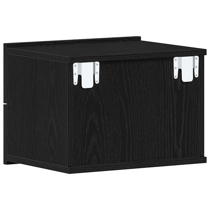 Natskab 2 pcs Sort eg 40 x 30 x 30 cm Konstrueret træ