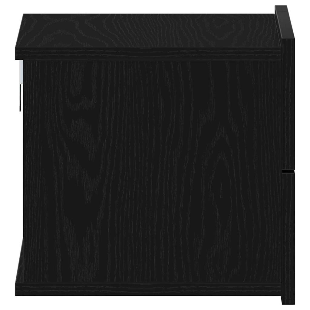 Natskab 2 pcs Sort eg 40 x 30 x 30 cm Konstrueret træ