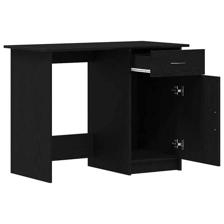 Bord med skuffe Sort eg 100 x 50 x 76 cm Konstrueret træ