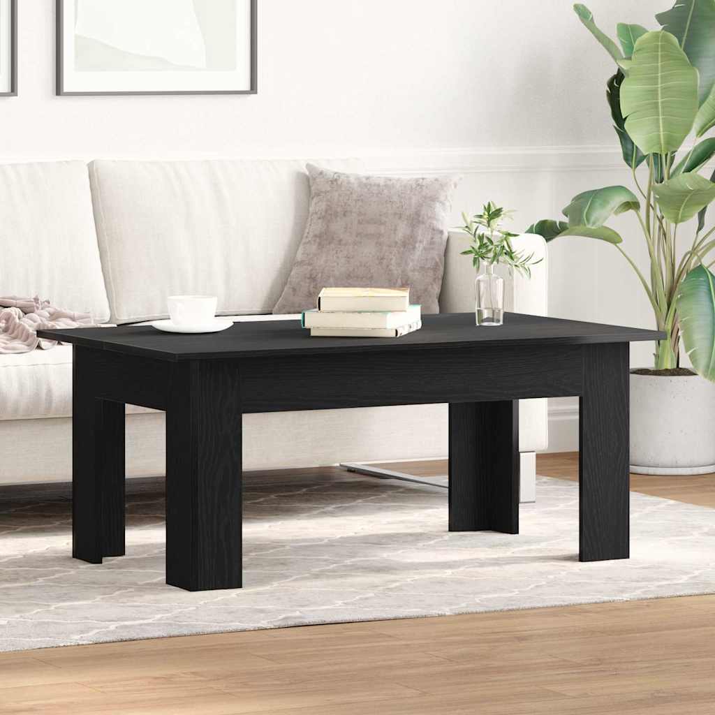 Sofabord Sort eg 100 x 60 x 42 cm Konstrueret træ