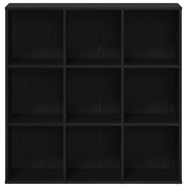 bogskab sort egetræ 98x29x97,5 cm konstrueret træ
