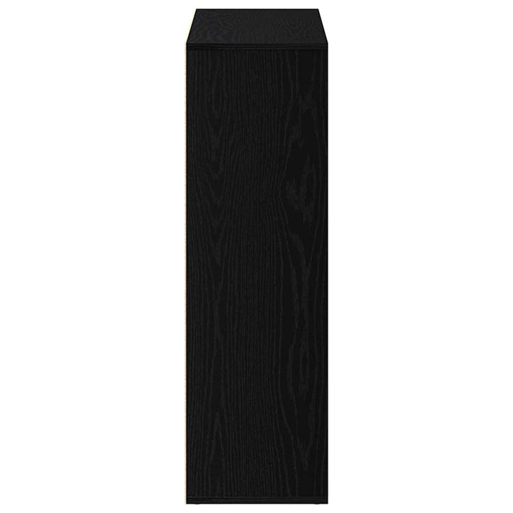 bogskab sort egetræ 98x29x97,5 cm konstrueret træ