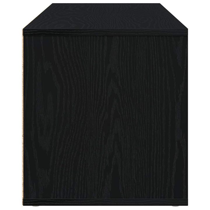 TV-skab sort egetræ 120x34x37 cm konstrueret træ