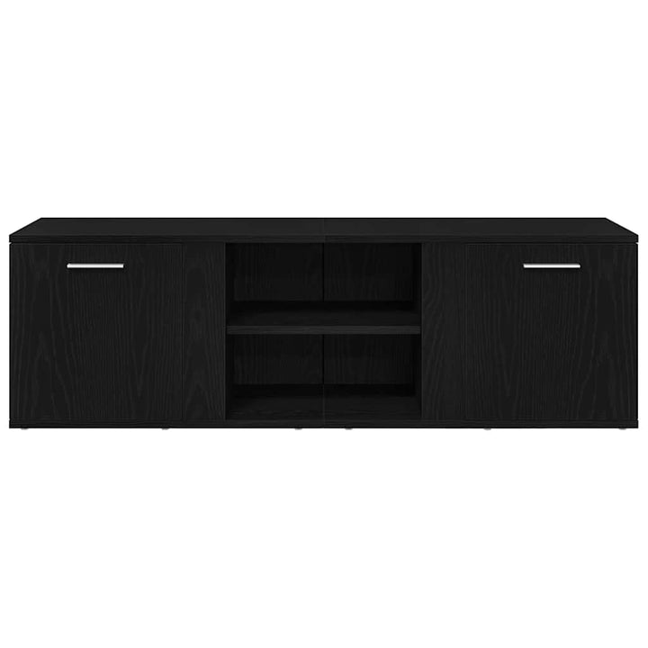 TV-skab sort egetræ 120x34x37 cm konstrueret træ