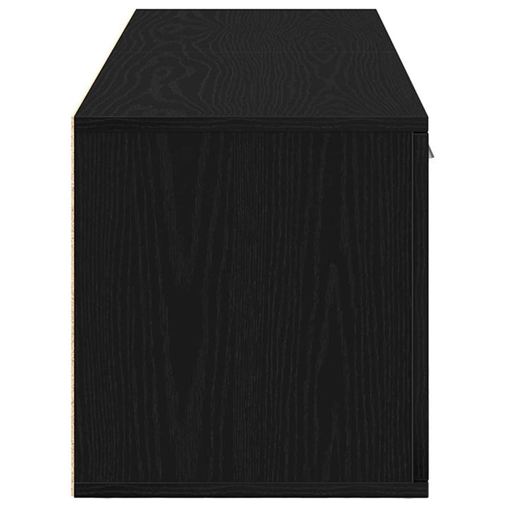 TV-skab sort egetræ 120x34x37 cm konstrueret træ