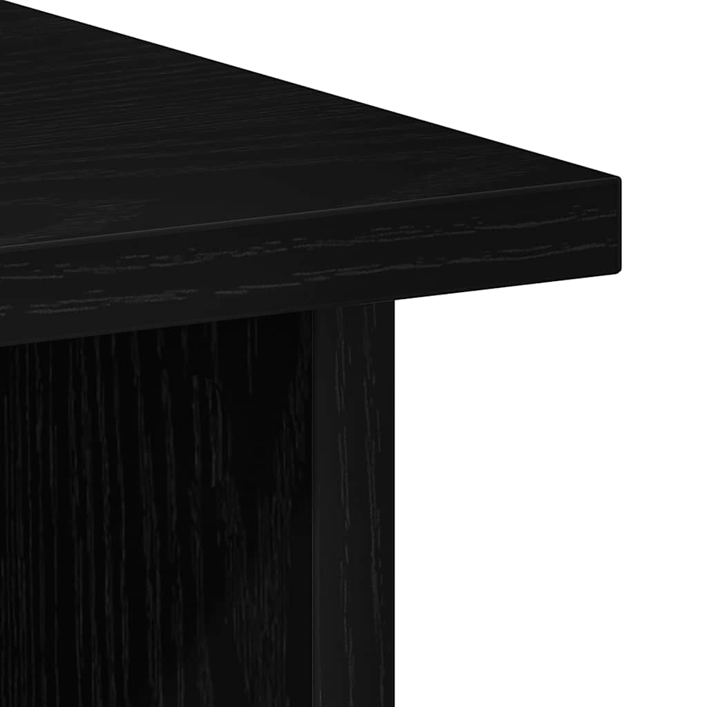 skrivebord 90x50x74 cm konstrueret træ sort egetræsfarve