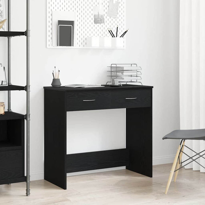 Bord med skuffe Sort eg 80 x 40 x 75 cm Konstrueret træ