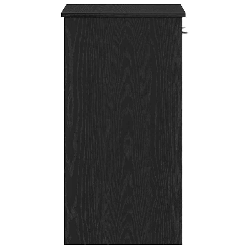 Bord med skuffe Sort eg 80 x 40 x 75 cm Konstrueret træ