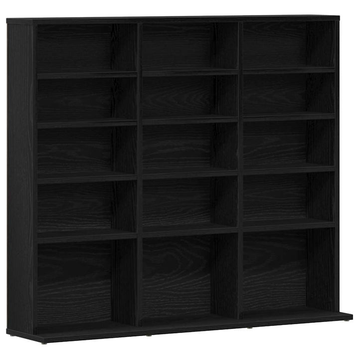 cd-reol 100x23x89,5 cm konstrueret træ sort-eg