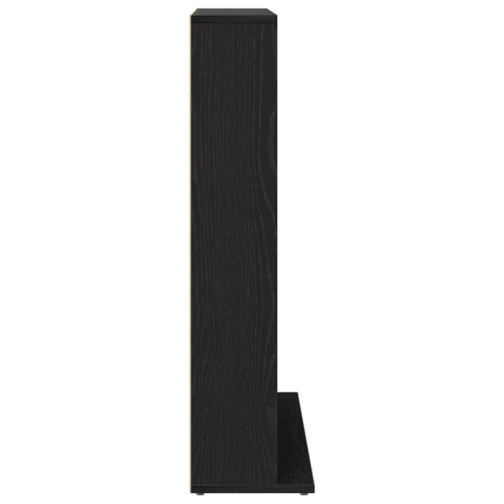 cd-reol 100x23x89,5 cm konstrueret træ sort-eg