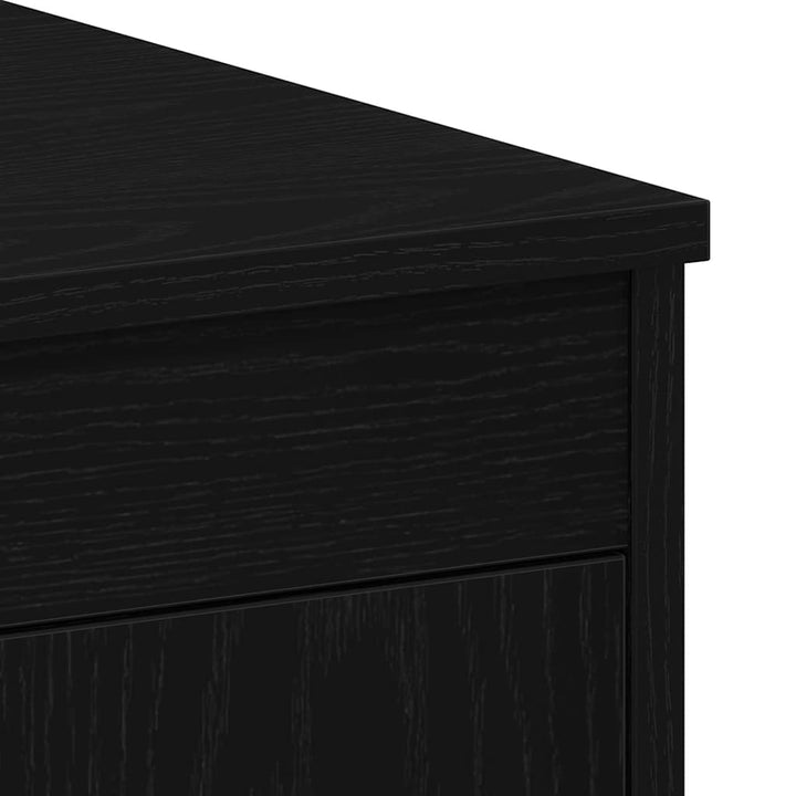 Bord med opbevaring Sort eg 100 x 50 x 76 cm Konstrueret træ
