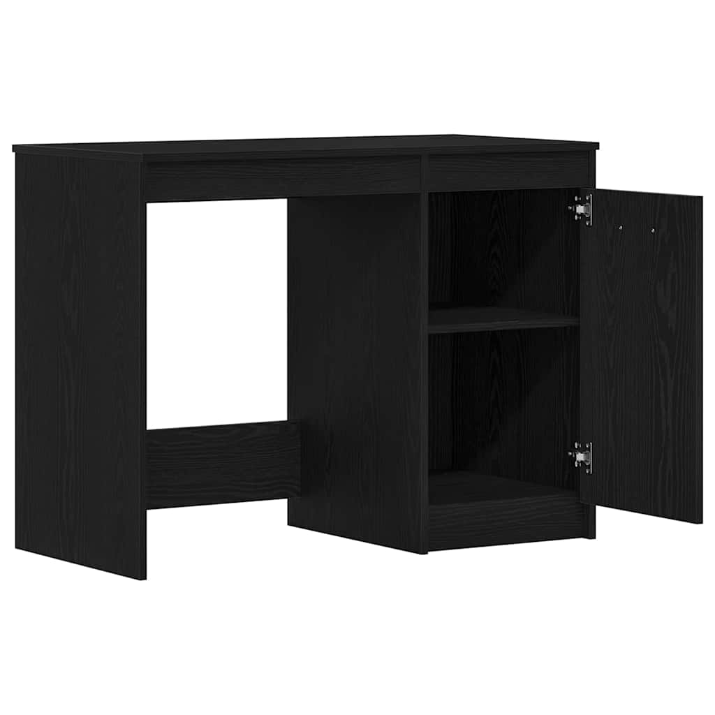 Bord med opbevaring Sort eg 100 x 50 x 76 cm Konstrueret træ