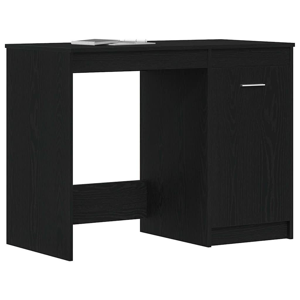 Bord med opbevaring Sort eg 100 x 50 x 76 cm Konstrueret træ