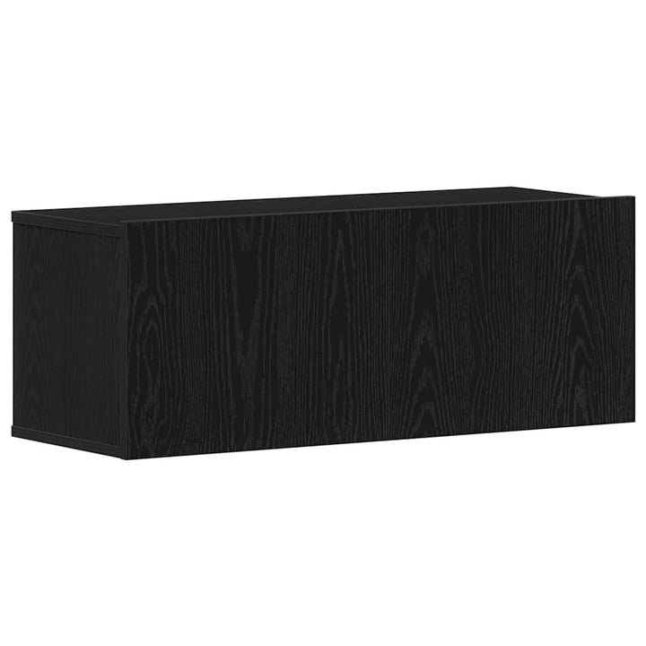TV-skab Vægmonteret Sort eg 80 x 30 x 30 cm Konstrueret træ