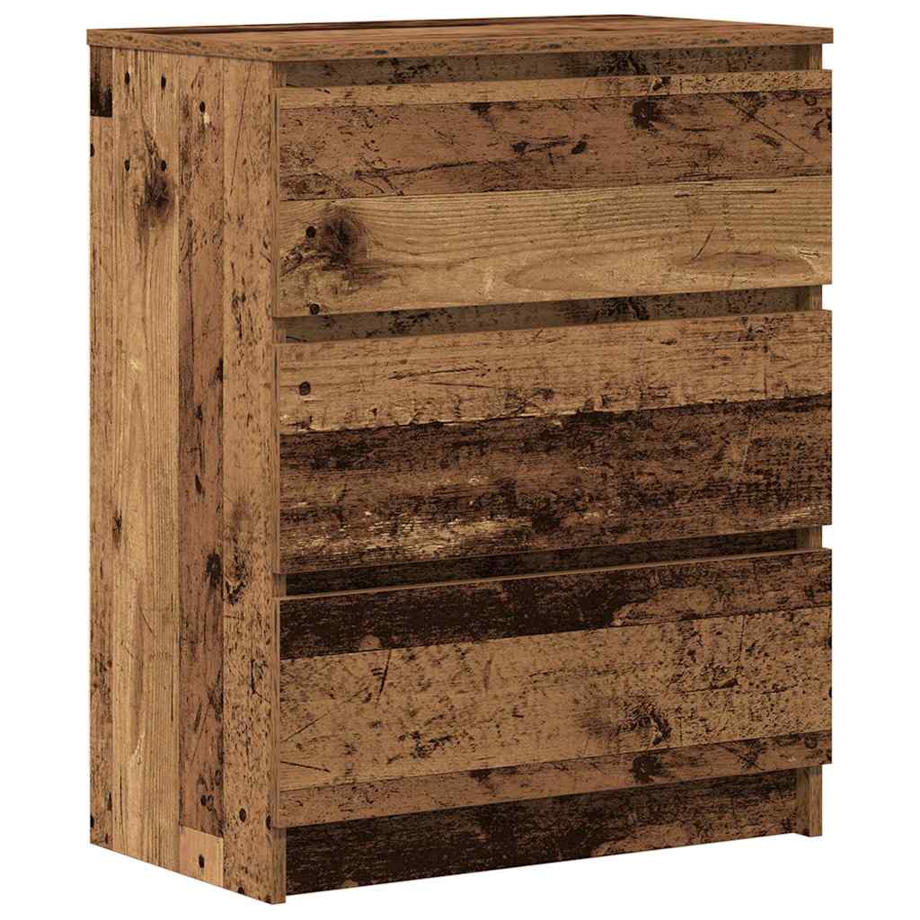 skænk 60x35x76 cm konstrueret træ antikt træ