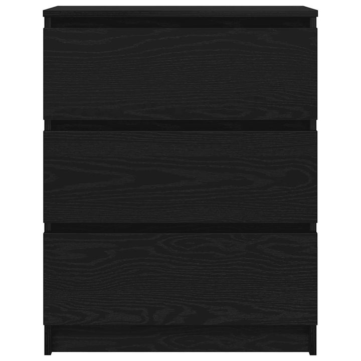 skænk 60x35x76 cm konstrueret træ sort egetræsfarve