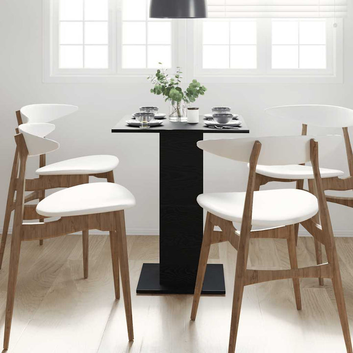 bistrobord sort egetræ 60x60x75 cm konstrueret træ