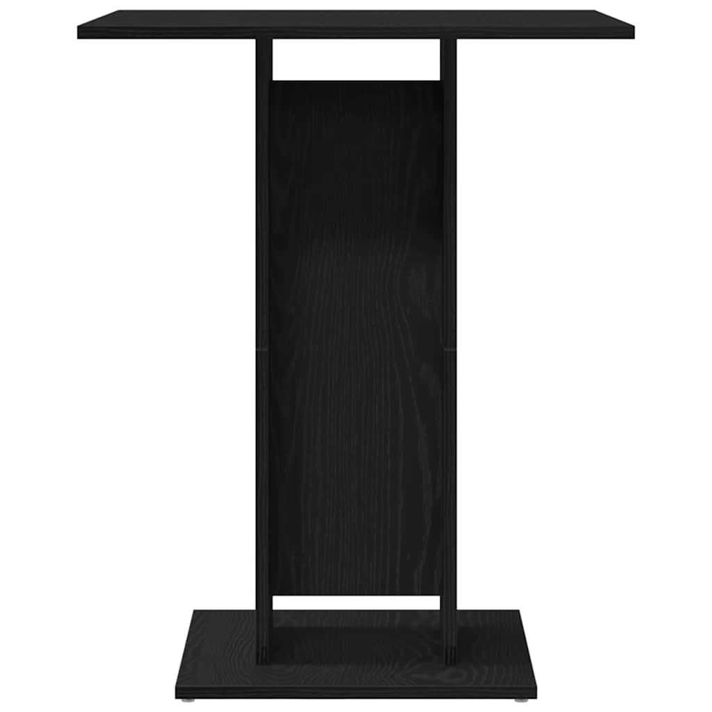 bistrobord sort egetræ 60x60x75 cm konstrueret træ