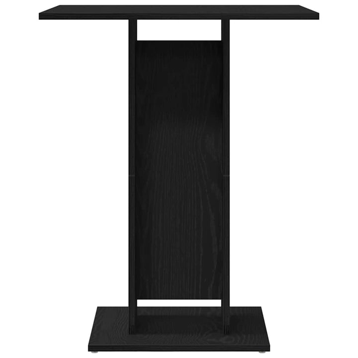 bistrobord sort egetræ 60x60x75 cm konstrueret træ