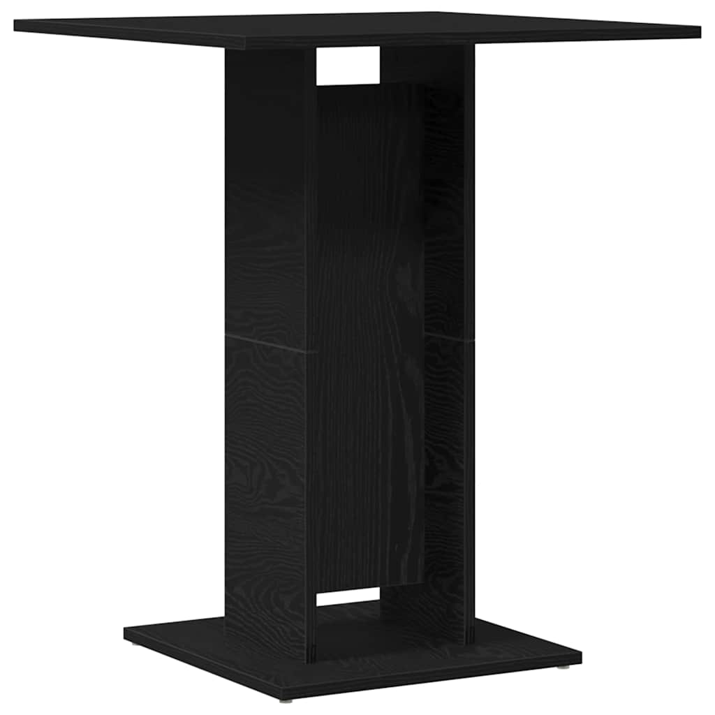 bistrobord sort egetræ 60x60x75 cm konstrueret træ