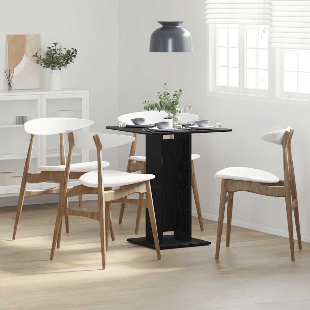 bistrobord sort egetræ 60x60x75 cm konstrueret træ